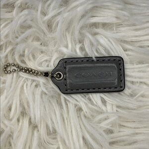 Coach Charcoal Leather Hangtag
